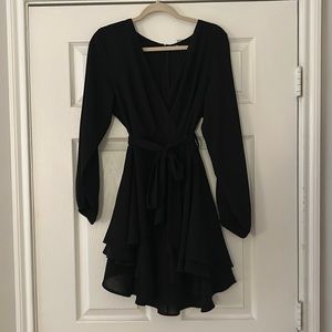 Never worn black flowy dress